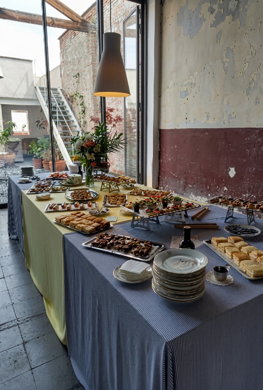 Rincón dulce con repostería artesanal y luz natural